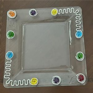 New! Handmade Glass Serving Tray/Decorative Tray